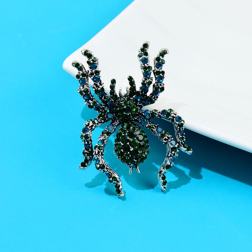 Cindy Xiang Kadınlar İçin Büyük Yapay Elmas Örümcek Broşlar Böcek İğnesi Vintage Palto Kazak Takı Yüksek Kalite 2 Renk Mevcuttur