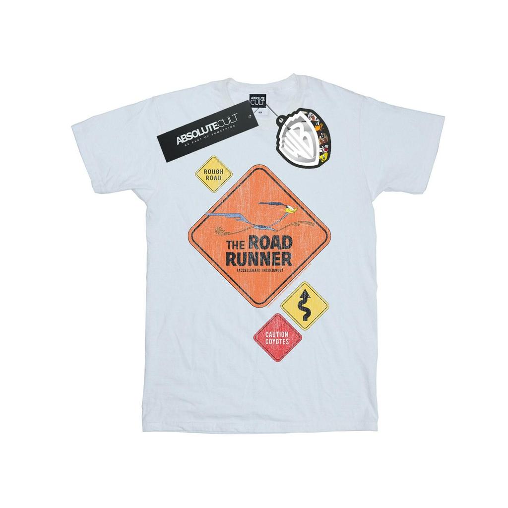 Looney Tunes Mens Road Runner Road Sign T-Shirt