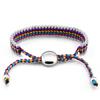 Bracciale in argento sterling 925 alla moda Bracciale in corda intrecciata stile nazione vintage Gioielli da donna con fascino regolabile