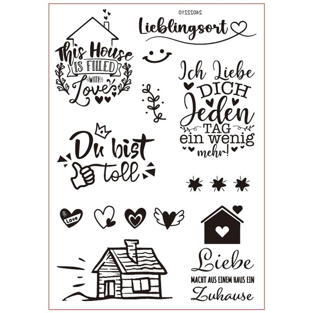 German Blessing Words Rub On Sticker Water Transfer Candle Sticker for Candle Ceramic Mug Glassware Wood Furniture