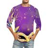 Carnival Print - Men's Round Neck Short Sleeve Top