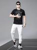 European Station 2025 Summer New High-End Short-Sleeve T-Shirt for Men with Embroidery and Rhinestones, Fashionable Youth Top