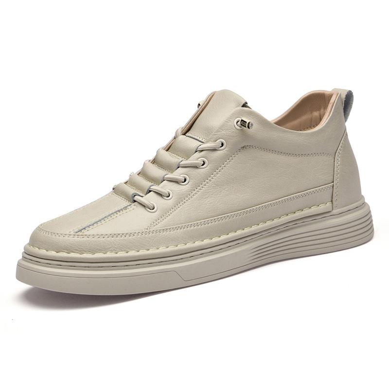 Men's Shoes 2025 Summer New Teenagers Daily Lace-up Free Platform Casual Shoes Retro Trend Mid-top Board Shoes Men