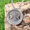 Severský Strom Života Hvězda Měsíc Vzor Titanová Ocel Přívěsek Pentagram Retro Náhrdelník Osobnost Trend Přívěsek