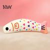 Bite Resistant Cat Fish Catnip Toy, Squeaky Linen Chew Safe Zipperless Kicker Kitten Toy for Indoor Cats Biting Kicking Boredom Relief Realistic Shape