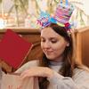Party Star Purple Cake Hair Decoration Headpieces Adjustable Twisted Bar Birthday Headband for Women and Girls
