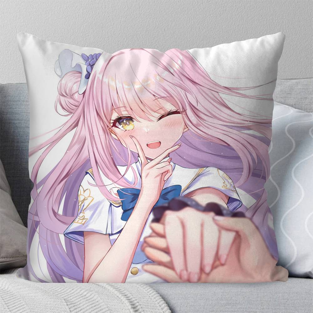 Misono Mika Anime Bblue Archive Pillow Case Fashion Square Pillowcase Bedroom Sofa Room Ins Decoration Leisure