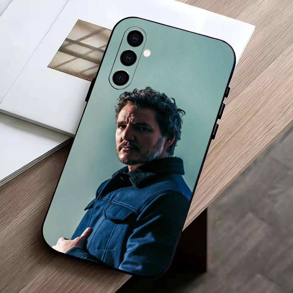 P-Pedro Pascal Phone Case Black Silicone Soft For Samsung Galaxy A73,A72,A71,A70,A53,A52,A51