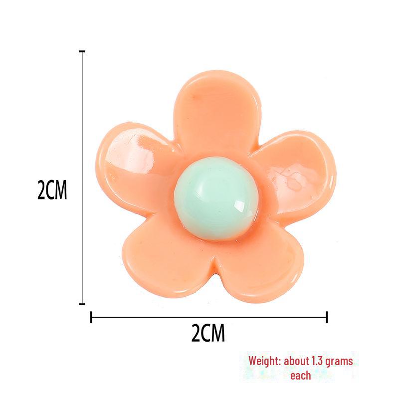 

Детские аксессуары для волос и коробка для хранения из смоляного пятилепесткового цветка своими руками 20x20mm