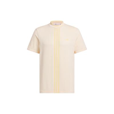 Primeknit Nahtloses Mock-Shirt Colorblock Golf Kurzarm-T-Shirt Herren Tops Hellgelb IN6650