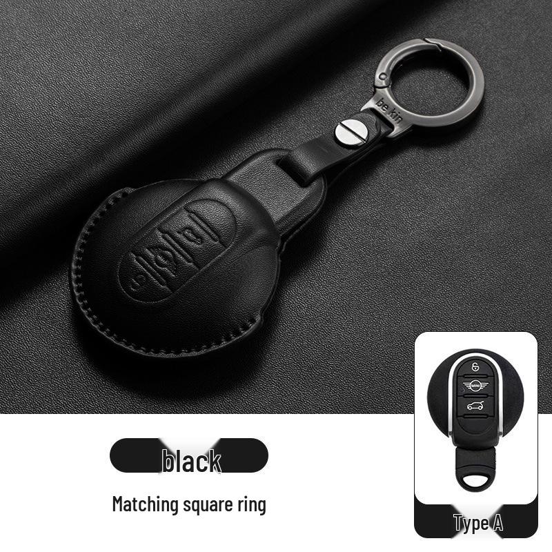 Étui pour clé BMW MINI Cooper (F54/F55/F56/F60) - Cuir Véritable Rouge Jujube