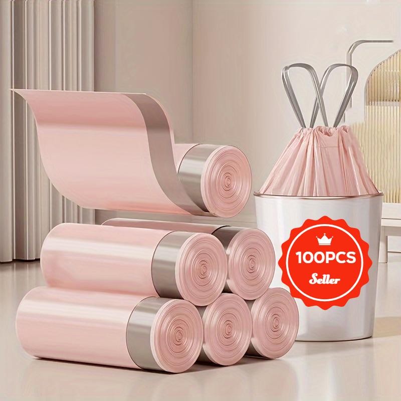 Sacchi della spazzatura con coulisse extra spessi e resistenti - Grandi, sacchi per rifiuti in polietilene portatili per uso in cucina, bagno, camera da letto e soggiorno
