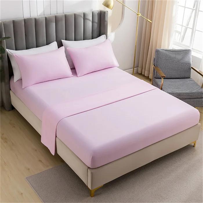 2 People Luxury Double Mattress Protector Soft Comfortable Breathable Solid Color Fitted Bedding Cover No Pillowcases Included
