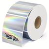 500pcs/roll, Holographic Silver Thermal Self-adhesive Labels, Printable Christmas Wrapping Stickers, Label Stickers for DIY Logo Design