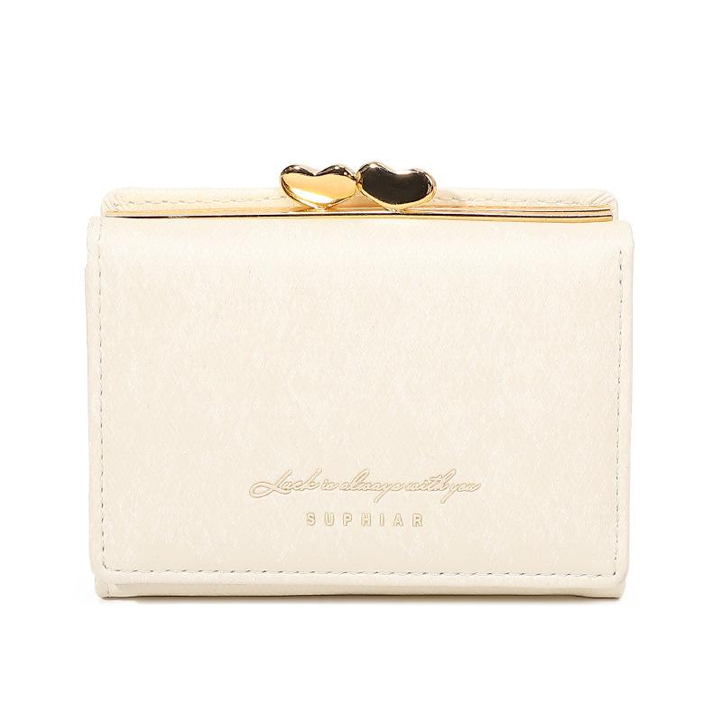 Flannel Card Bag, Premium Sense, Three-fold Wallet, Change Bag, Large Capacity, Multi-function, Women's Wallet.