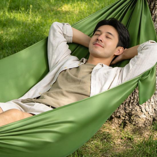 Portable Hanging Hammocks Anti-rollover Camping Hammock with Colorful Bed Storage Bag Single Person for Travel Beach Outside