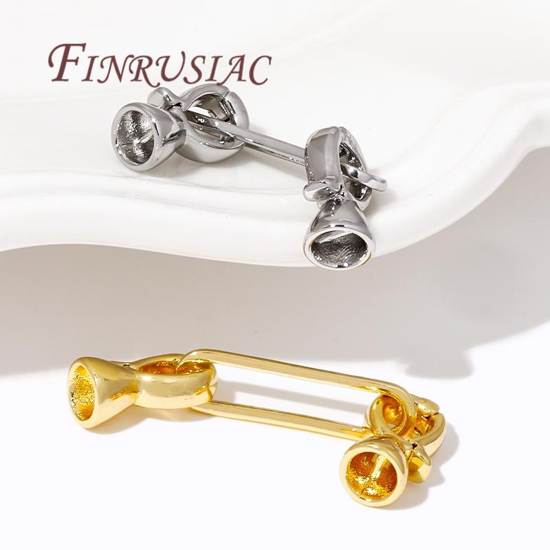 18K Real Gold Plated End Clasp For Jewelry Making,Fastener Clasps For Necklaces,Bracelets Clasp Findings DIY Accessories