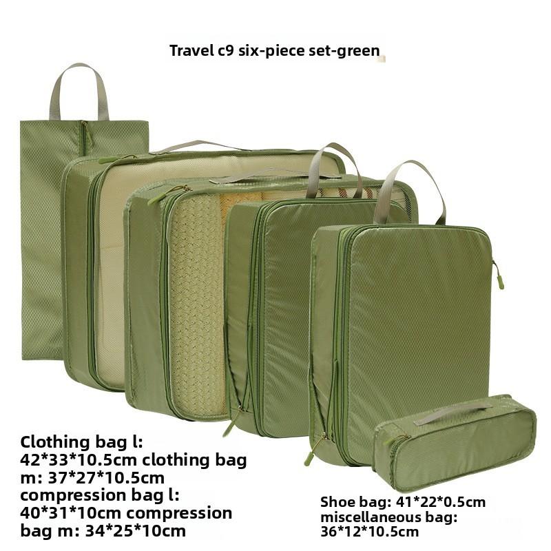 Travel Storage Bag Set With Waterproof Polyester Material For Packing And Organizing