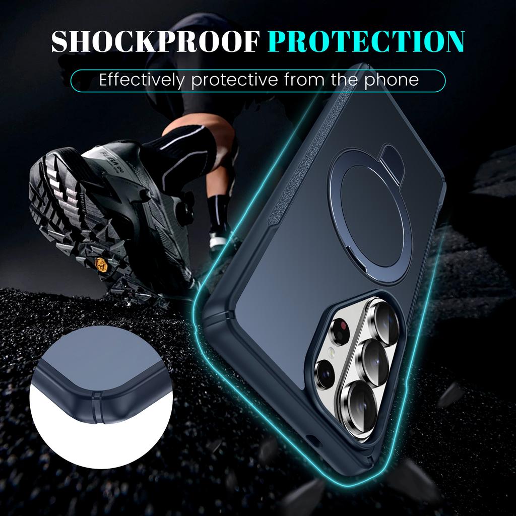 Luxury Magnetic Ring Kickstand Case for Samsung Galaxy S26 Ultra S25 Plus S24 A17 A16 A26 A56 A36 A55 A35 Wireless Charging