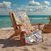 Custom Name Ultra-Soft Beach Towel with LankyBox Theme,Ideal for Pool - Camping, Diving - Perfect Travel Essential, Vibrant Beach Towel.