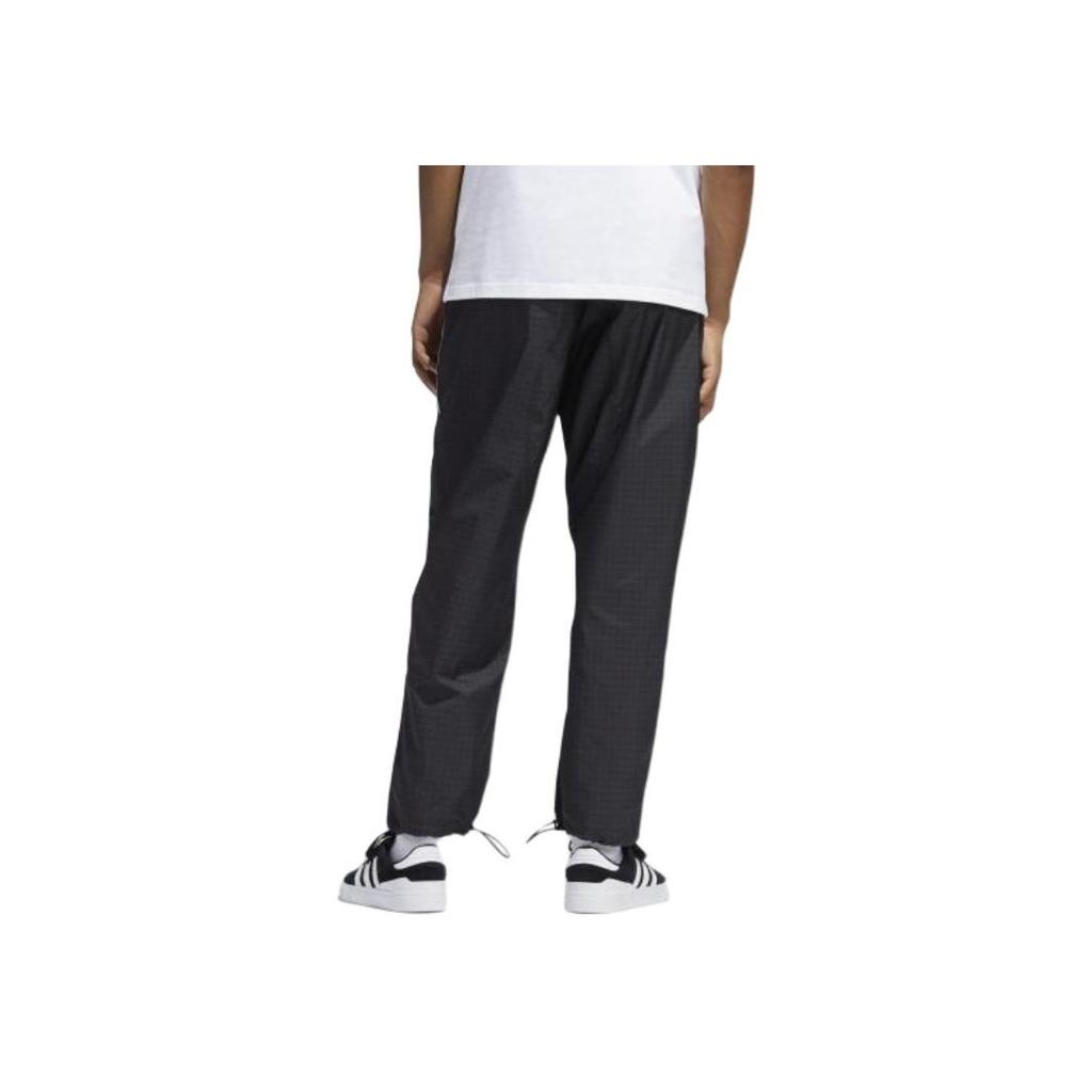 Adidas Originals Trefoil Skateboarding Series Striped Print Cuffed Joggers Men Bottoms Black GL9904