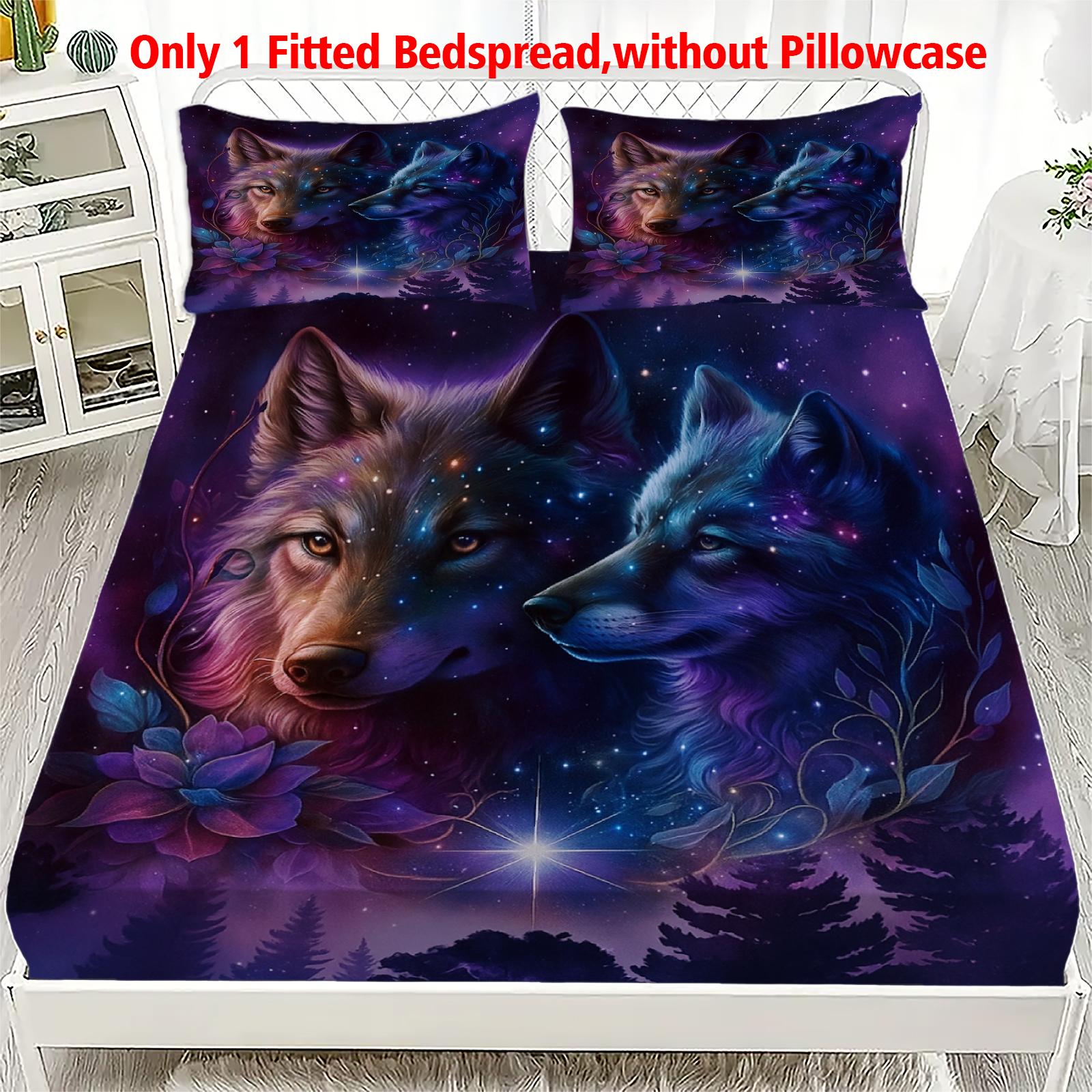 

1pc Dark Animal Fitted Sheet 100% Polyester Durable Bed Sheet NO Pillowcases for Adults Home Bedroom Decor Boys Birthday Gift 99x190x25cm