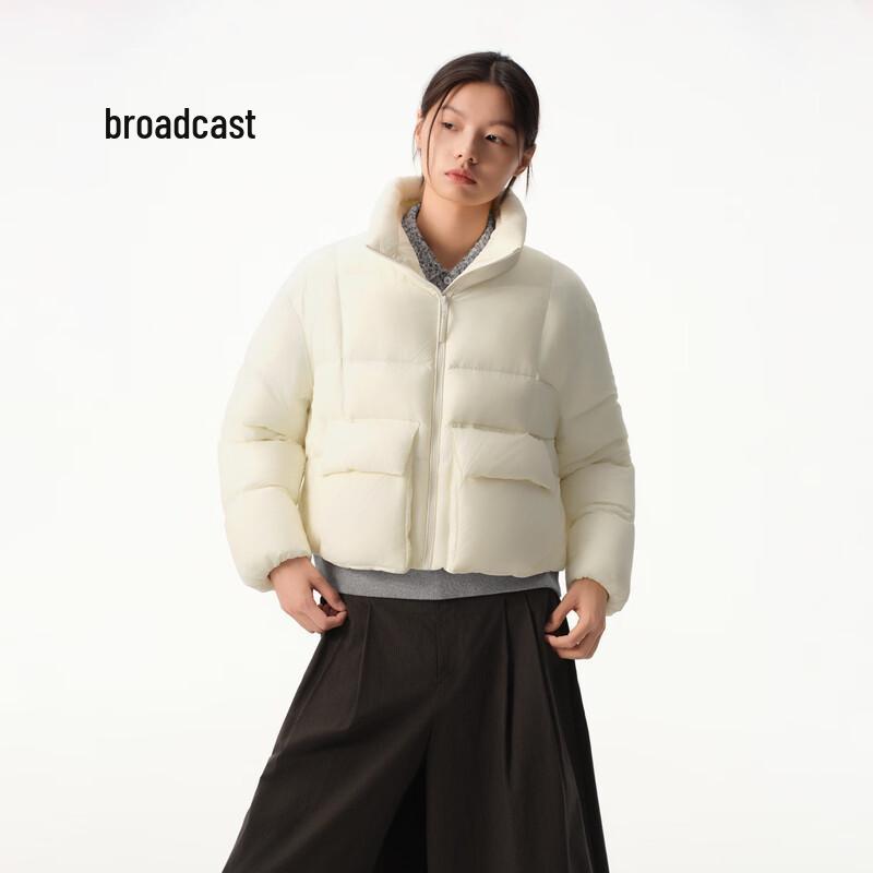 Broadcast Casual Stand Collar H-Line Short Down Jacket
