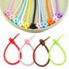 Pentagram Silicone Twist Ties Releasable Cable Organizer Strap DIY Key Ring Pendant for Data Wire Bag Hanging Decoration