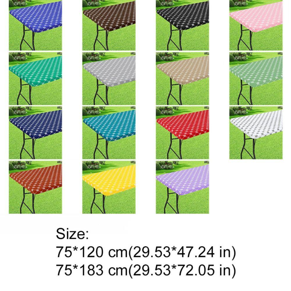 Elastic Edge Elastic Fitted Tablecloth Scratch Resistant Table Linen Table Cover  Camping