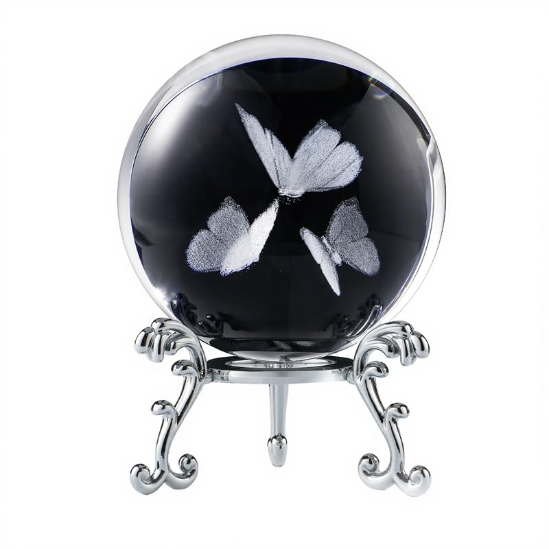 60mm Clear Crystal Ball with Stand Handcrafted Photography Prop for Magical Shots Elegant Home & Party Decor Gift for Women