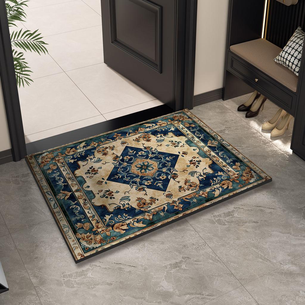 Luxury Vintage Doormat Entrance Door Mat Outdoor Welcome Front Room Rugs Foot Mat Hallway Carpet Floor Bath Mats Washable