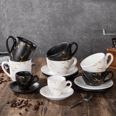 Keramikgirlande Kaffeetasse Tischdekoration Restaurant Hotelservice Tasse und Untertasse Set Küchenaufbewahrungsbedarf Milchtasse