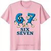 Six Seven Print T Shirt For Unisex Summer Funny Casual Fashion Streetwear Comfortable Tops Loose Crew Neck Short Sleeve Tshirts