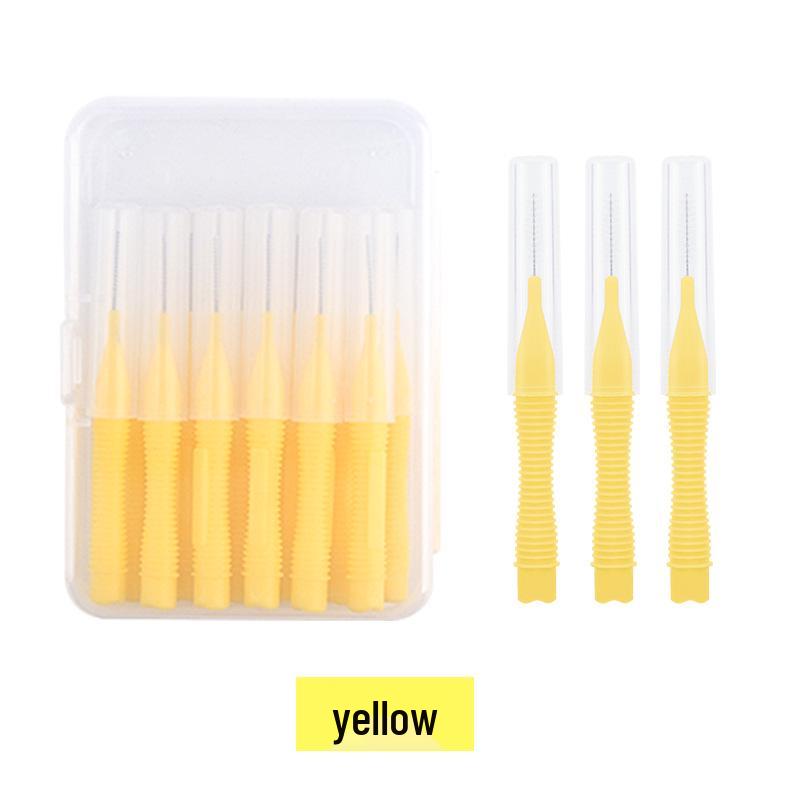 Zestaw szczoteczek międzyzębowych i ortodontycznych: 20 szczelin zębowych, mała brew, cylindryczne szczoteczki do rzęs - 20 sztuk