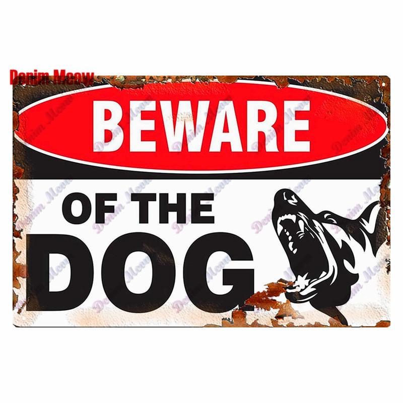 Vintage Beware of Dog, Metal Sign, Warning Danger, Protected Pit Bull Dog, No Bal, Wall Decor, Private Area Decoration, WY45