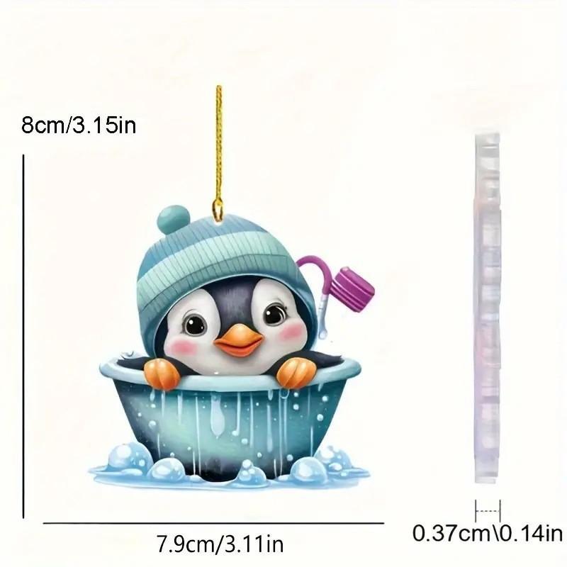 

Acrylic Delightful Penguin Holiday Decoration Perfect For Car Lovers Accessory 2