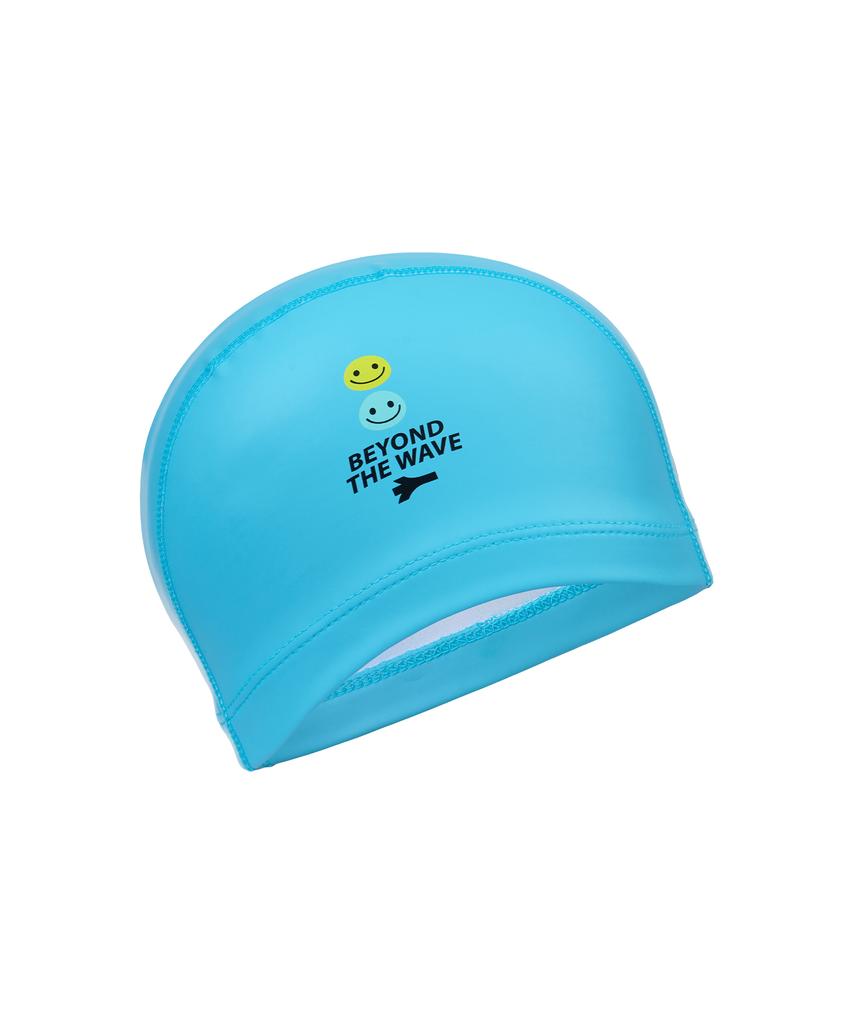 Lenomasuyeongbog Supplies Kids' Smile Pu Swim Cap Sky Blue Ro-Rc2F059-Sb