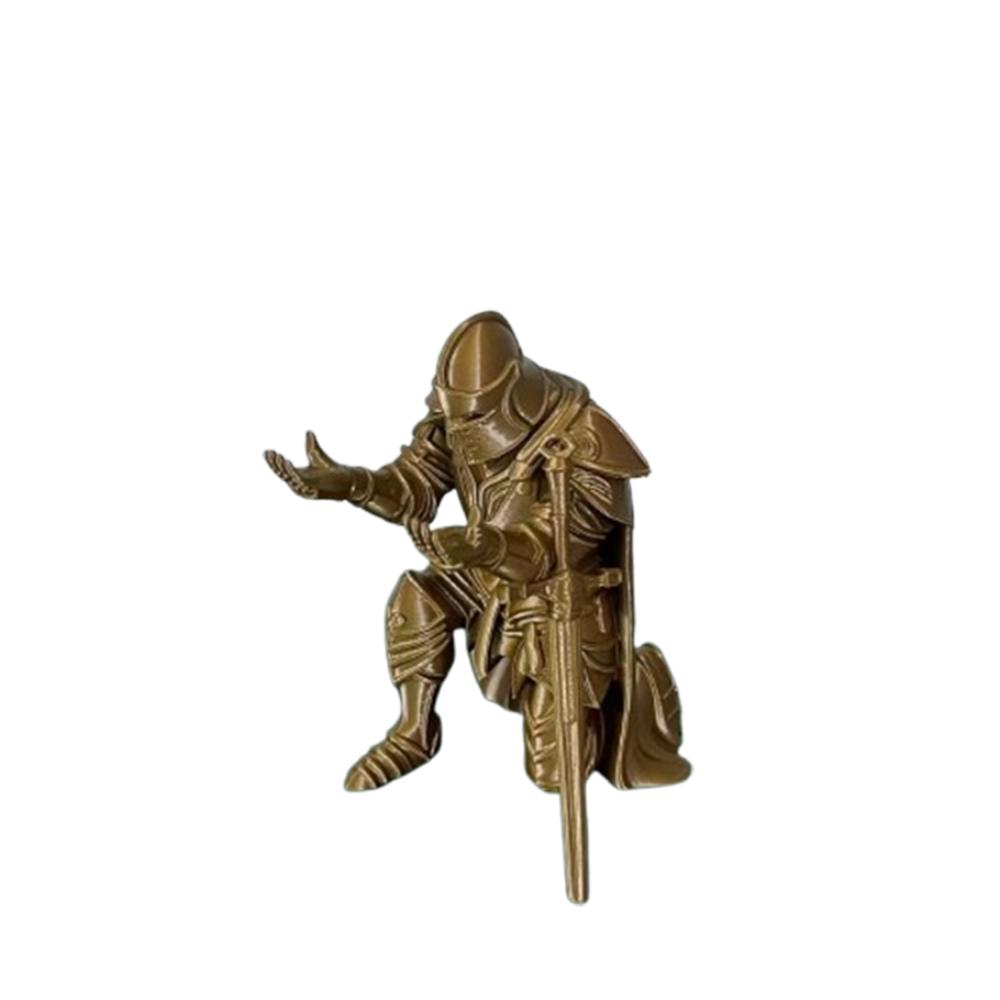 

Funny Kneeling Knight Pen Holder Decorations Multi-functional 3D Printing Knight Ornaments Creative Desktop Accessory Home Decor золотой