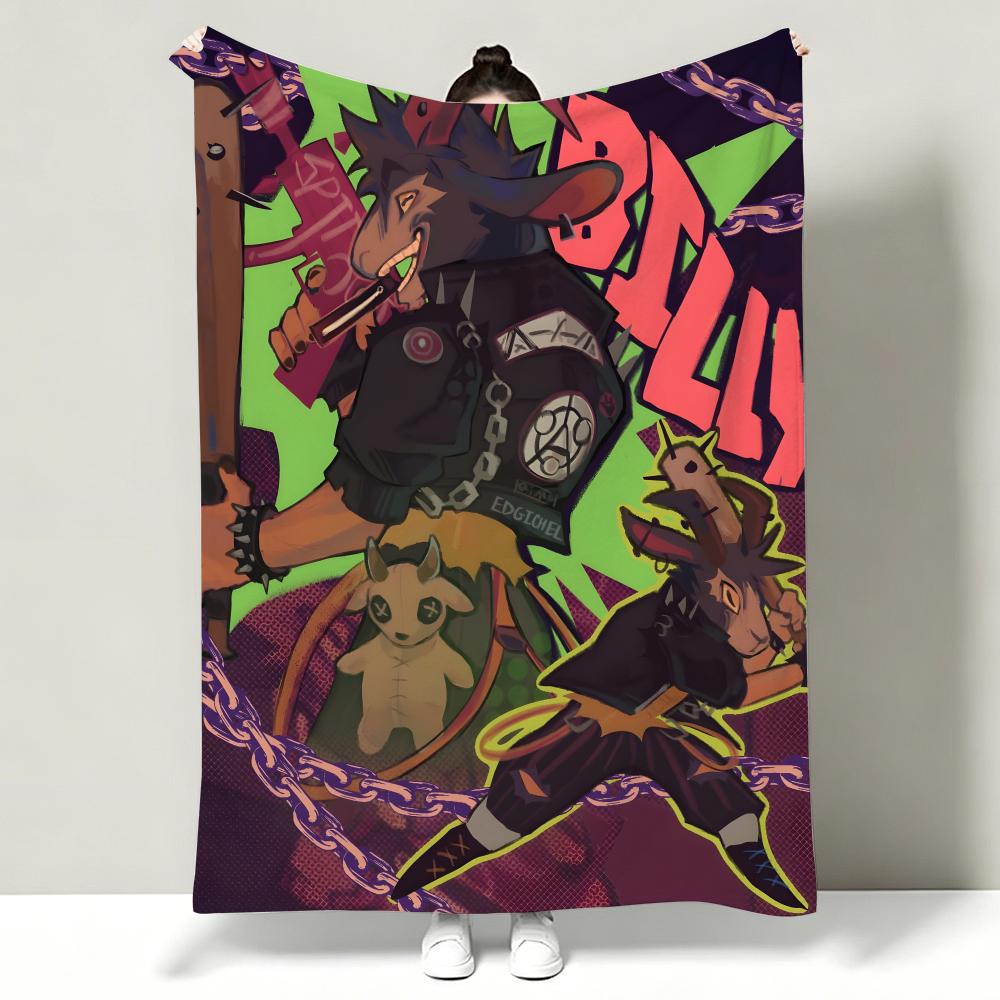 Game HHotline MMiami Throw Soft Warm Flannel Throw Blanket Multiuse for Sofa Bed Office Nap