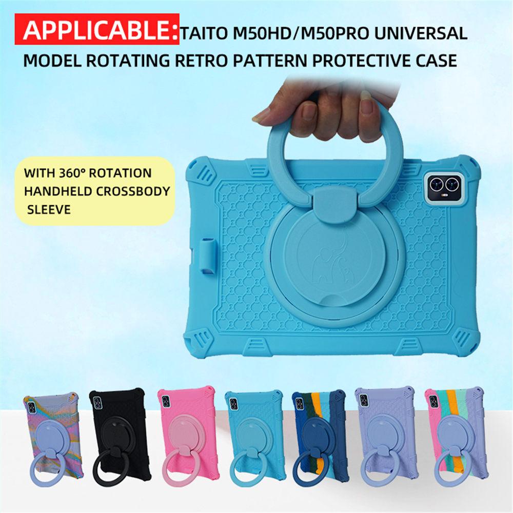 360 Rotating Stand Case For Teclast M50HD M50Pro 10.1inch Soft Silicone Tablet Cover M50HD Kids Funda With Strap Pen