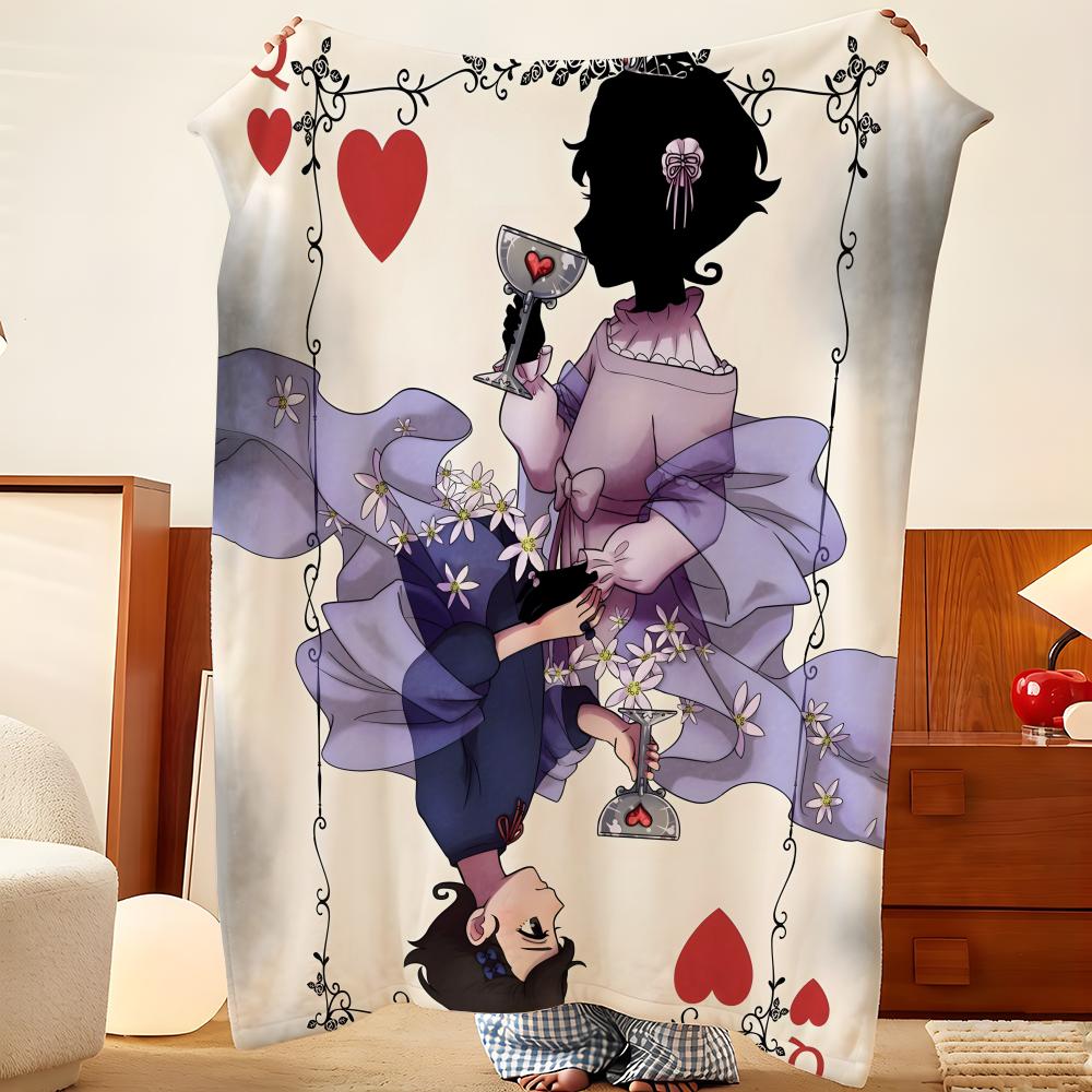 Anime S-Shadows H-House Throw Flannel Throw Blanket, Lightweight Cozy, Durable Washable cute Cool