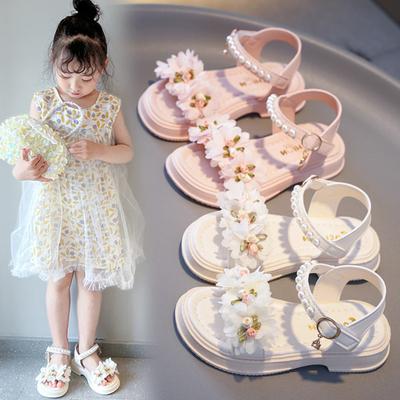 Sandaler til jenter Sommer Ny Koreansk Stil Myk Såle Baby Prinsesse Sko