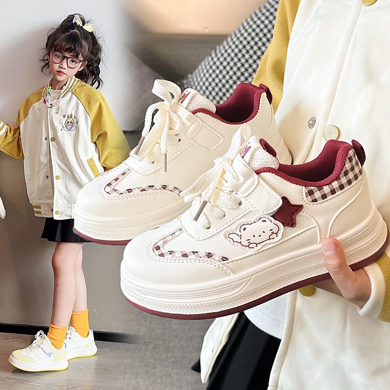 Korean Style Women's White Thick-Soled Shoes - 2026 Trendy Lightweight Sportswear
