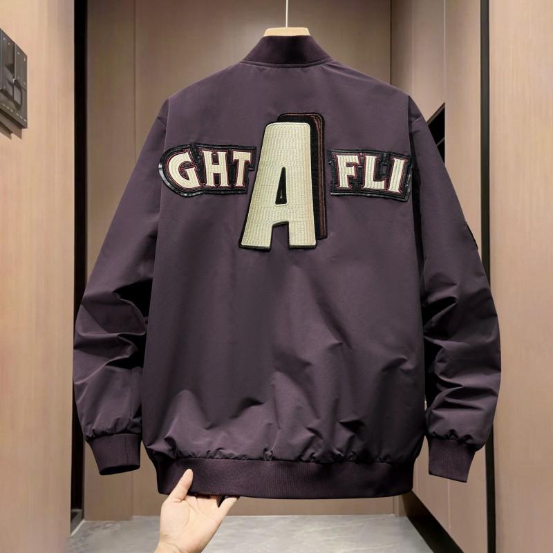 Plus Size Mens Baseball Jacket Loose Fit Street Style Casual Outerwear Tall Guys 2026 Fall