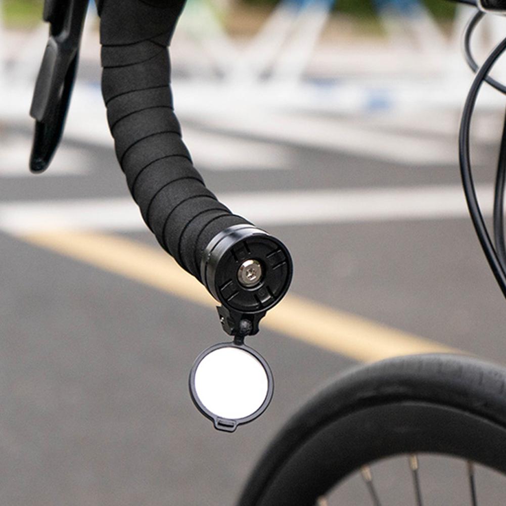Specchietto Retrovisore Convesso per Manubrio Bici Regolabile Ruotabile Tappo Manubrio Bici Specchietto Retrovisore HD per Accessori Bici da Strada MTB