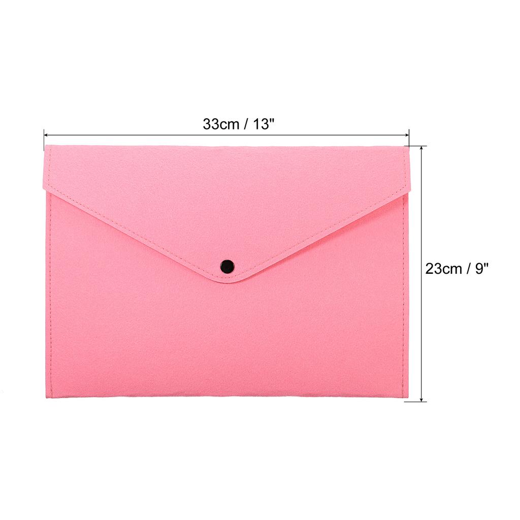 2Pcs Simple A4 Big Capacity Document Bag Felt File Bag Business Briefcase File Folder Filing Products Storage Pouch Organizer