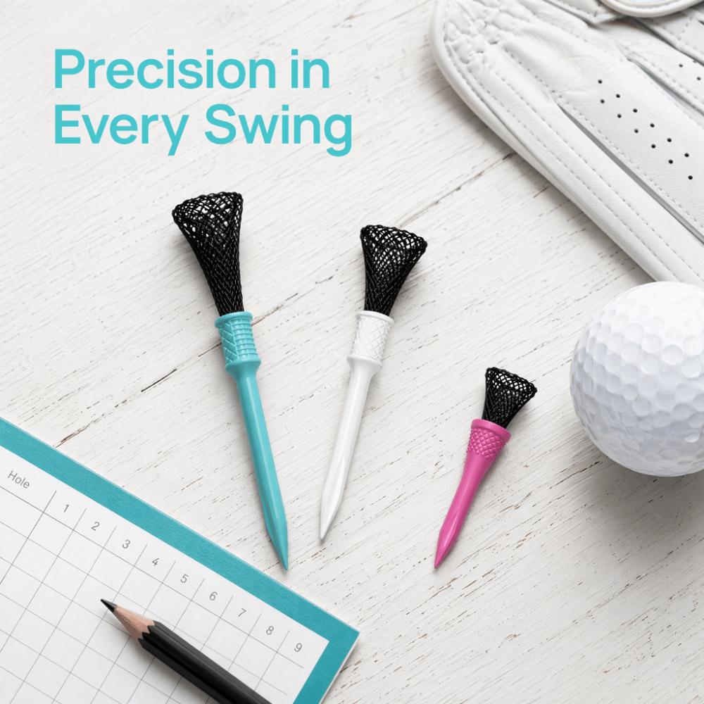 3pcs Textured Collar Step Tee Set ABS Golf Tees Flexible Golf Tee Set  Driving Range