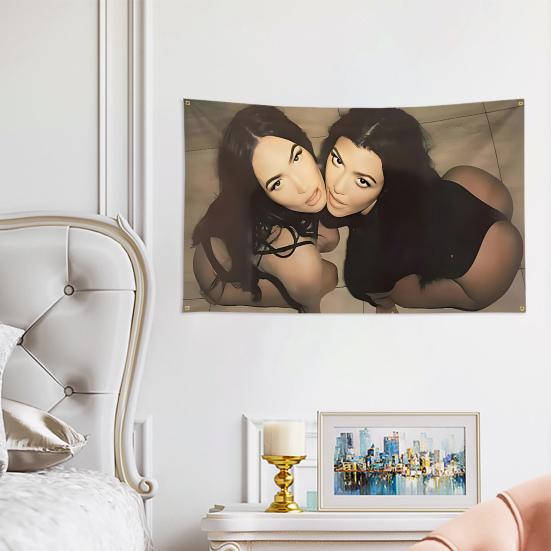 Home Garden Decorative Flag Outdoor Hanging Flag with Brass Grommets Yard Banner Decoration for Garage Bedroom