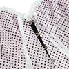 Corset feminino plissado de bolinhas rosa claro, corset longo europeu e americano
