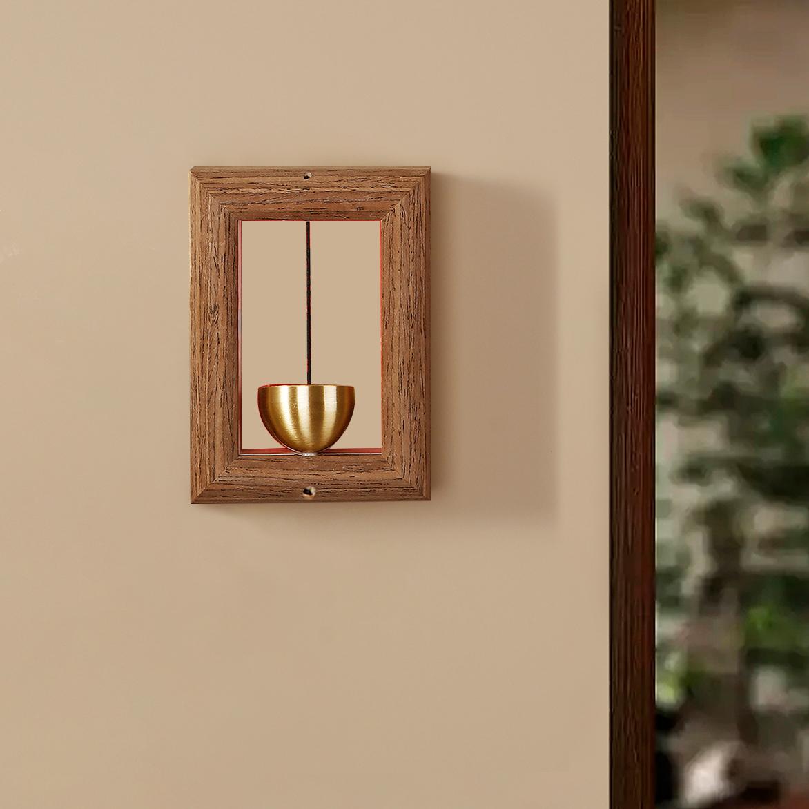

Brass Doorbell Reminder Magnetic Rectangular Wooden Wind Chimes Self-Adhesive Doorbell For Door Home Decorations Quality